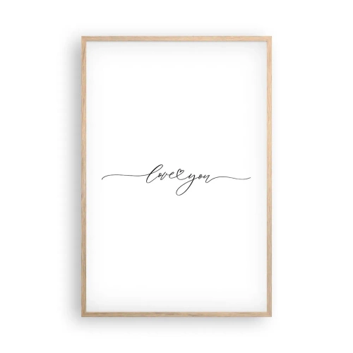 Plakat w ramie jasny dąb - Czarno na białym - 61x91 cm