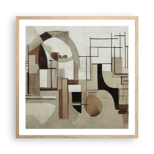 Plakat w ramie jasny dąb - Pejzaż miejski 2.0 - 60x60 cm