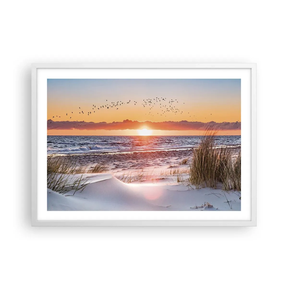 Plakat w białej ramie - Pejzaż horyzontalny - 70x50 cm