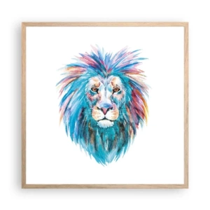 Plakat w ramie jasny dąb - Elektryzująca aura - 60x60 cm