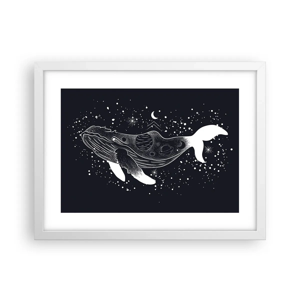 Plakat w białej ramie - W oceanie wszechświata - 40x30 cm