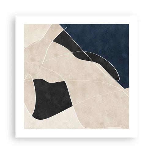 Plakat - Kompozycja abstrakcyjna – kontrast barw - 50x50 cm