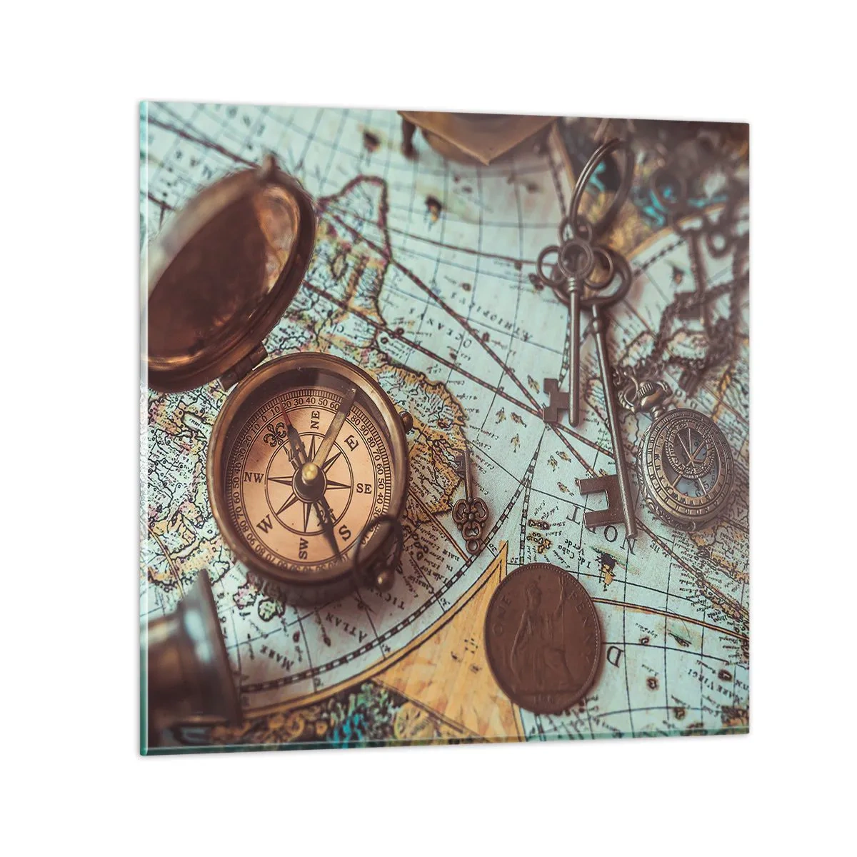 Obraz na szkle - Dla poszukiwacza przygód - 60x60 cm