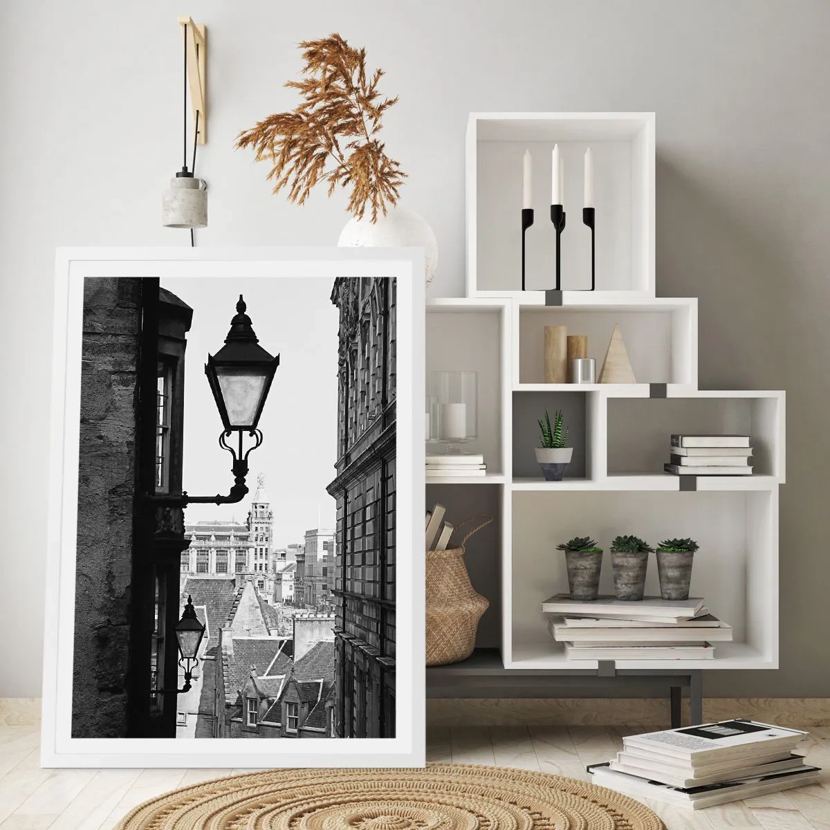 Plakat w białej ramie - Edynburska opowieść - 50x70 cm