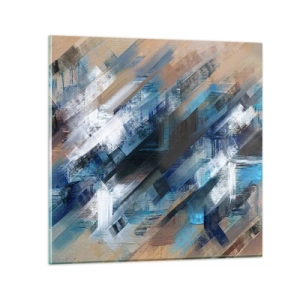 Obraz na szkle - Po błękitnym skosie - 50x50 cm