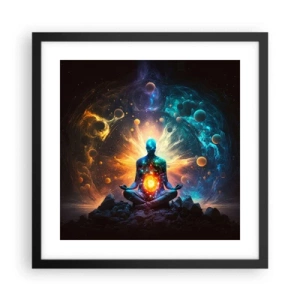 Plakat w czarnej ramie - Kosmiczny spokój - 40x40 cm