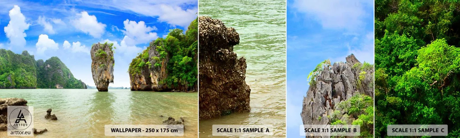 Fototapeta Próbka Standard Eco - Skalne dziwy natury - Krajobraz, Natura, Tropiki - 100x30 cm