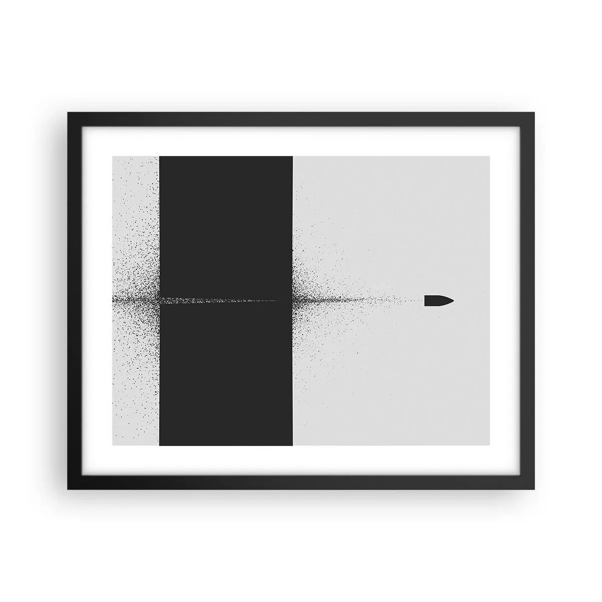Plakat w czarnej ramie - Prosto do celu - 50x40 cm