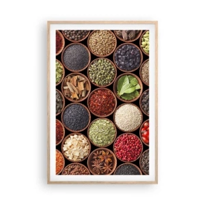 Plakat w ramie jasny dąb - Wszystkie smaki świata - 61x91 cm