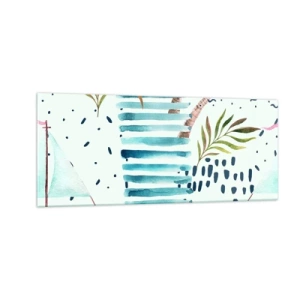 Obraz na szkle - Wakacje pod palmami - 100x40 cm