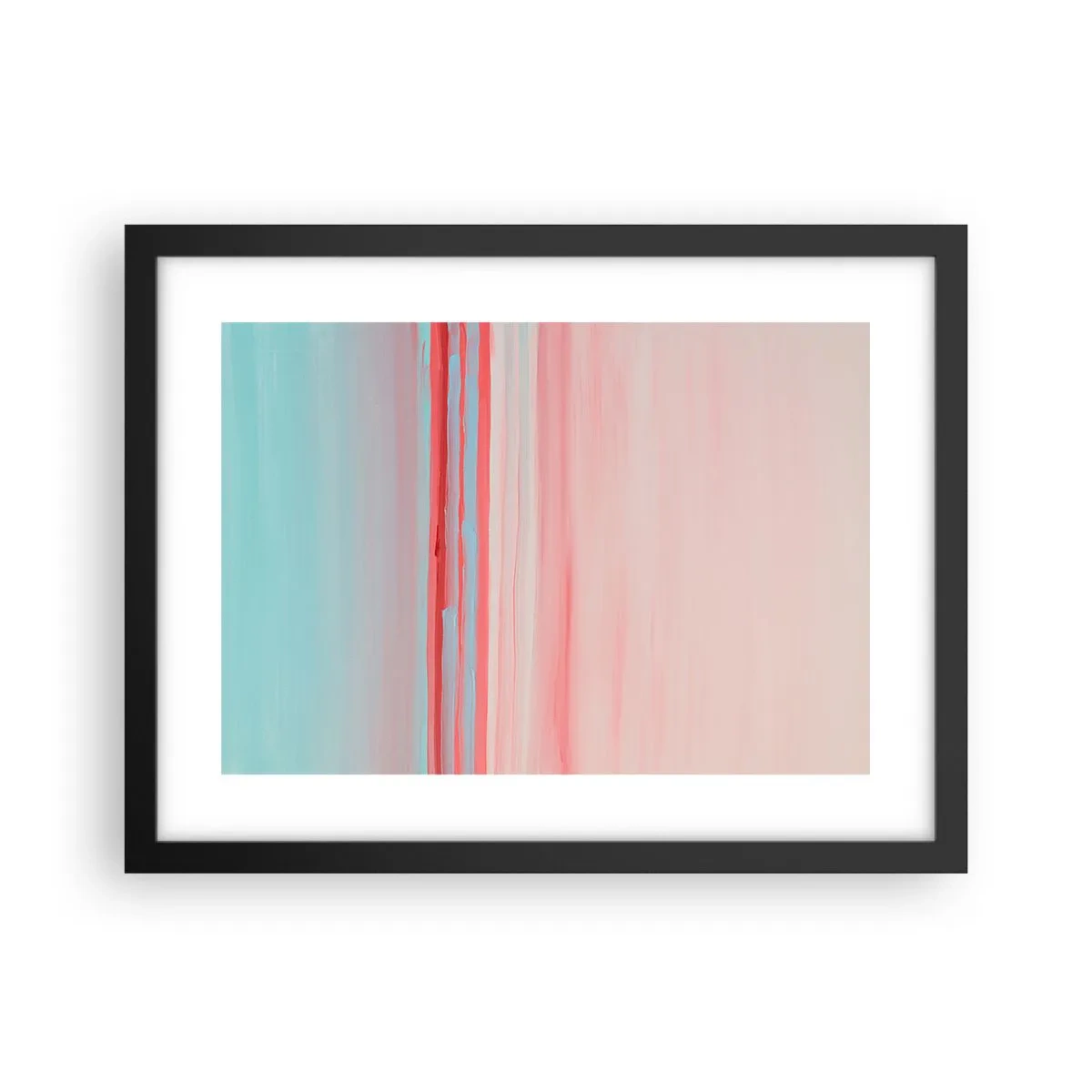 Plakat w czarnej ramie - Abstrakcja o świcie - 40x30 cm