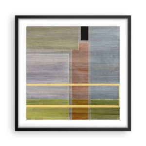 Plakat w czarnej ramie - Prosto i spokojnie - 50x50 cm