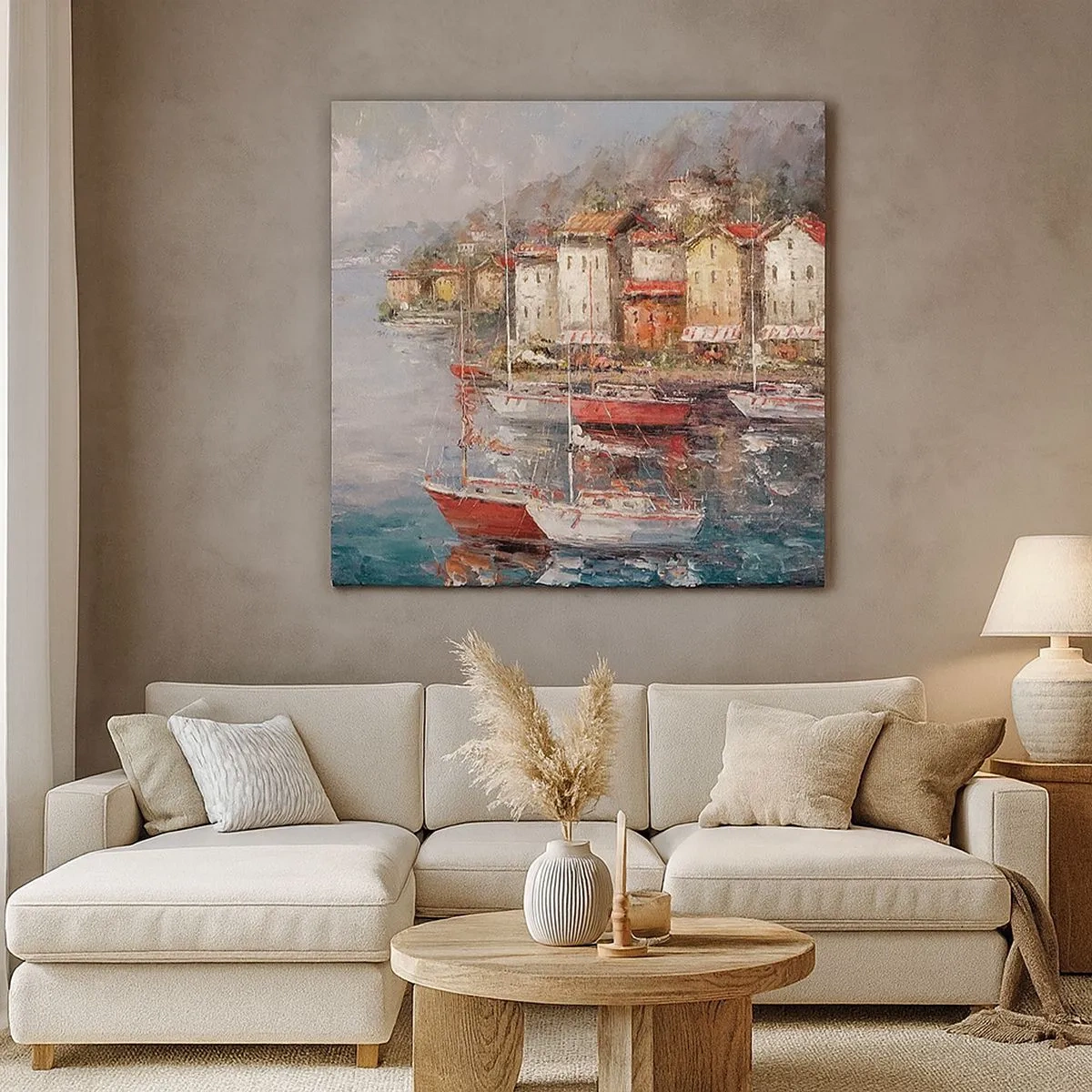 Obraz na płótnie - Romantyczna przystań - 30x30 cm