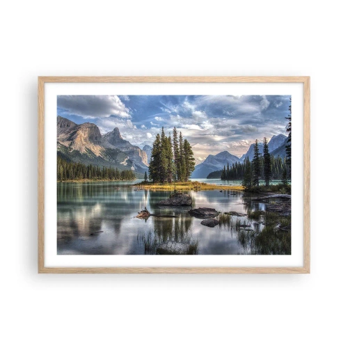 Plakat w ramie jasny dąb - Nad wodą wielką i czystą… - 70x50 cm