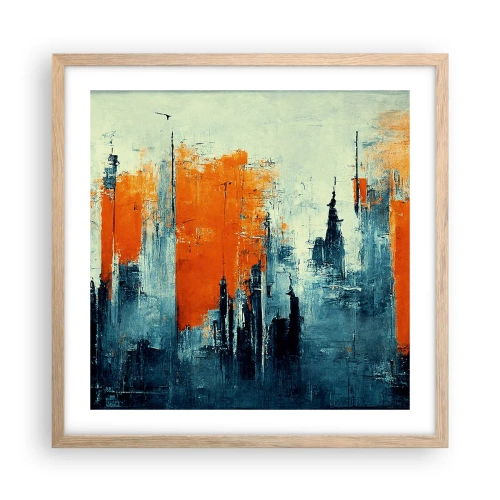 Plakat w ramie jasny dąb - Pejzaż nowoczesny - 50x50 cm