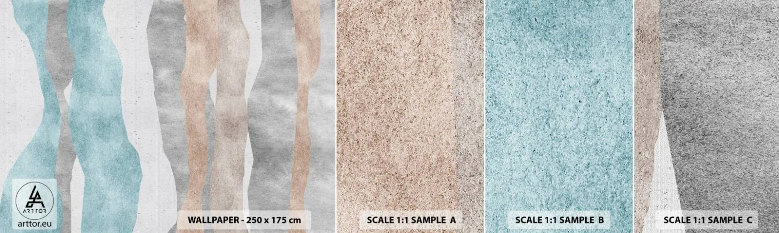 Fototapeta Próbka Standard Eco - Studium bliskości - Pastelowy, Minimalistyczny, Linie - 100x30 cm