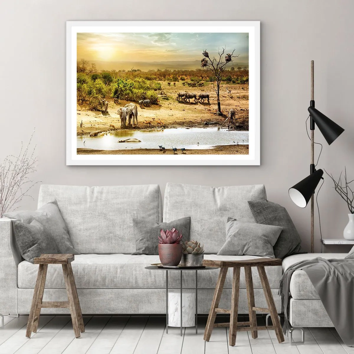 Plakat w białej ramie - "Z Edenu zaś wypływała rzeka…" - 40x30 cm