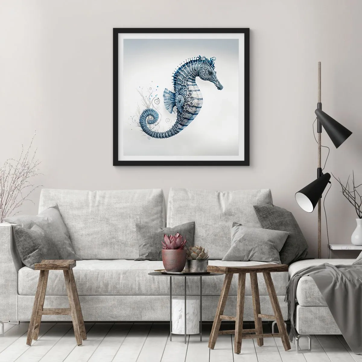 Plakat w czarnej ramie - Subtelny żart natury - 30x30 cm