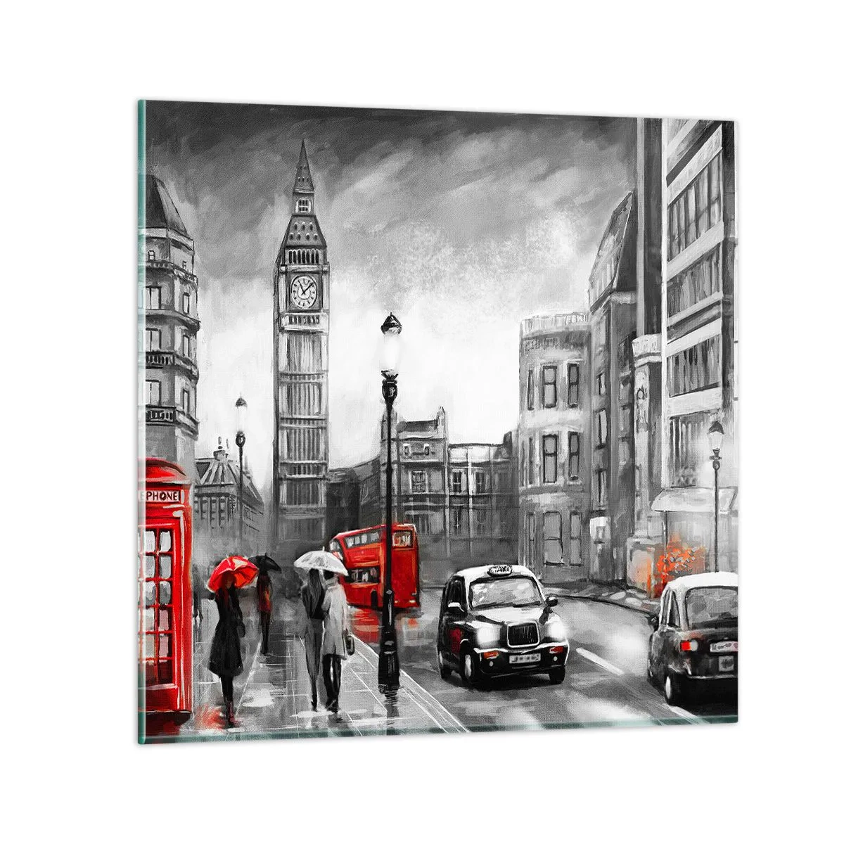 Obraz na szkle - Wcale nie szare miasto - 60x60 cm