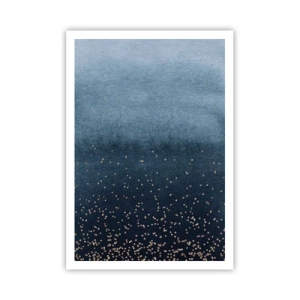 Plakat - Kompozycja – niebieskie fazy - 70x100 cm