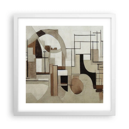 Plakat w białej ramie - Pejzaż miejski 2.0 - 40x40 cm