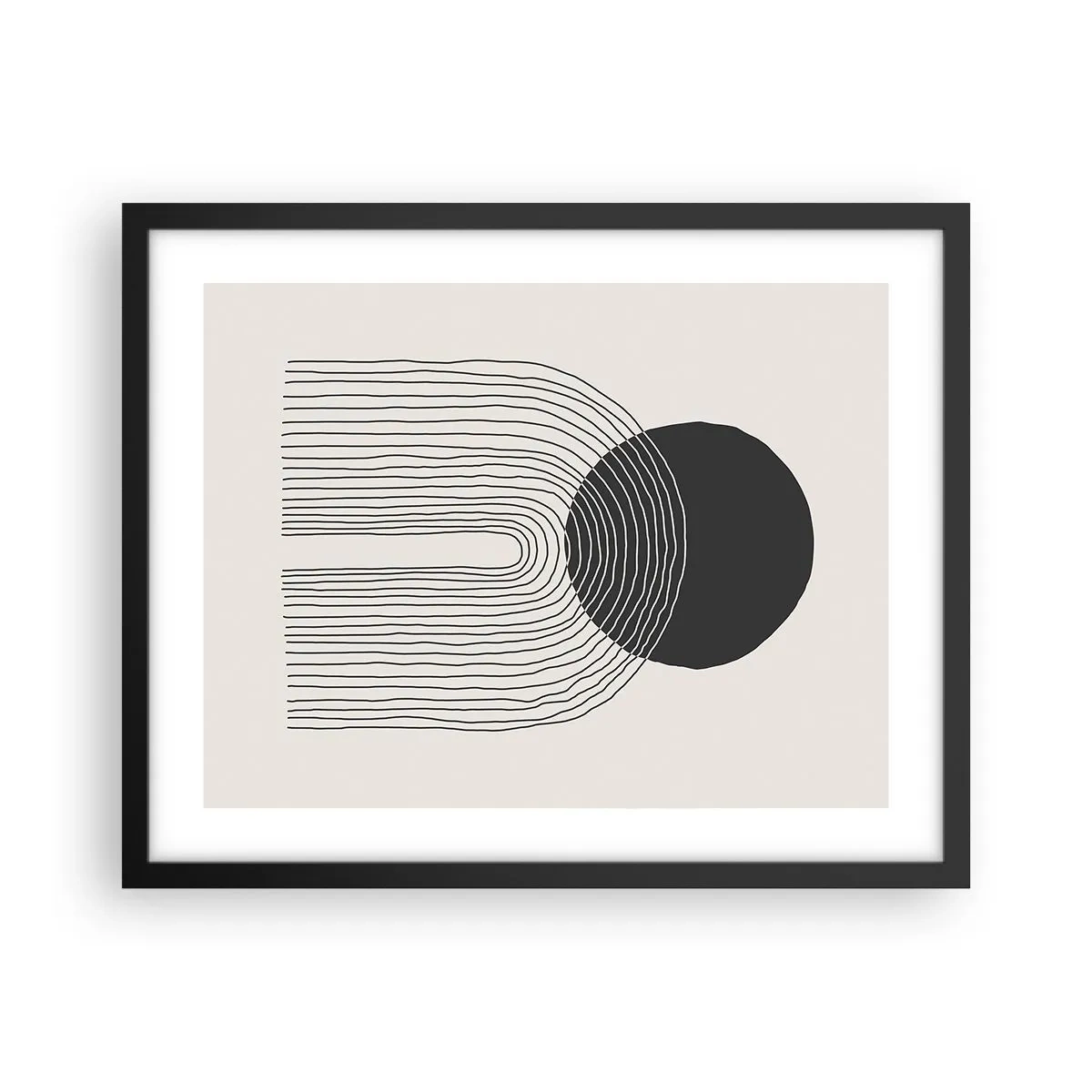 Plakat w czarnej ramie - Drżenie i pewność - 50x40 cm