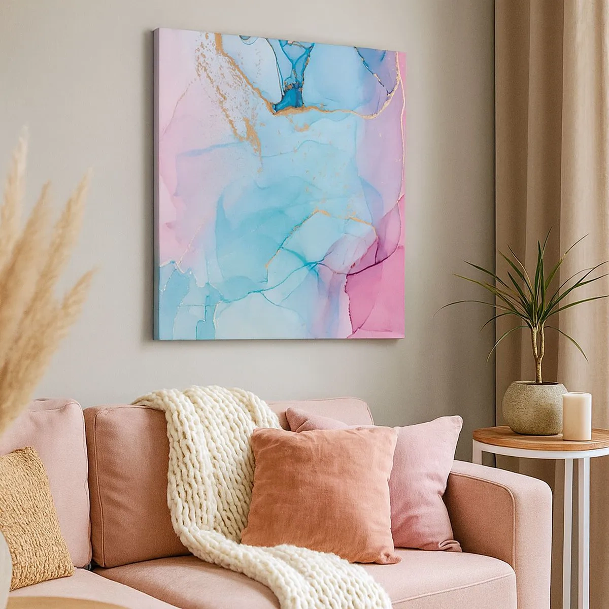 Obraz na płótnie - Spotkanie i przenikanie - 30x30 cm