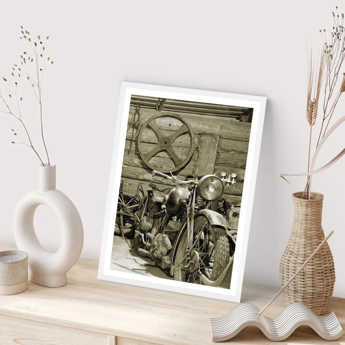 Plakat w białej ramie - W szopie wuja Władka - 50x70 cm