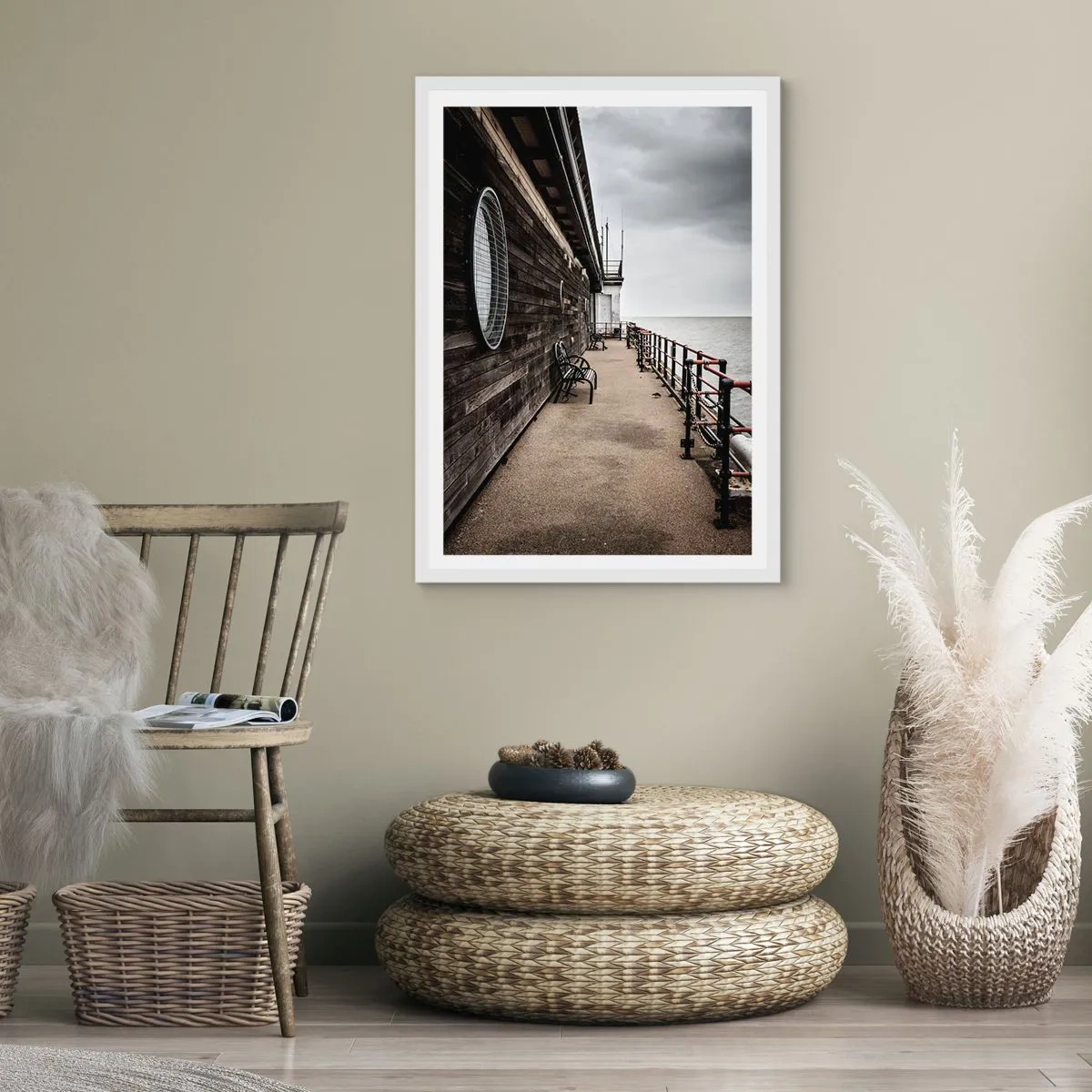 Plakat w białej ramie - Czas zatrzymany - 61x91 cm