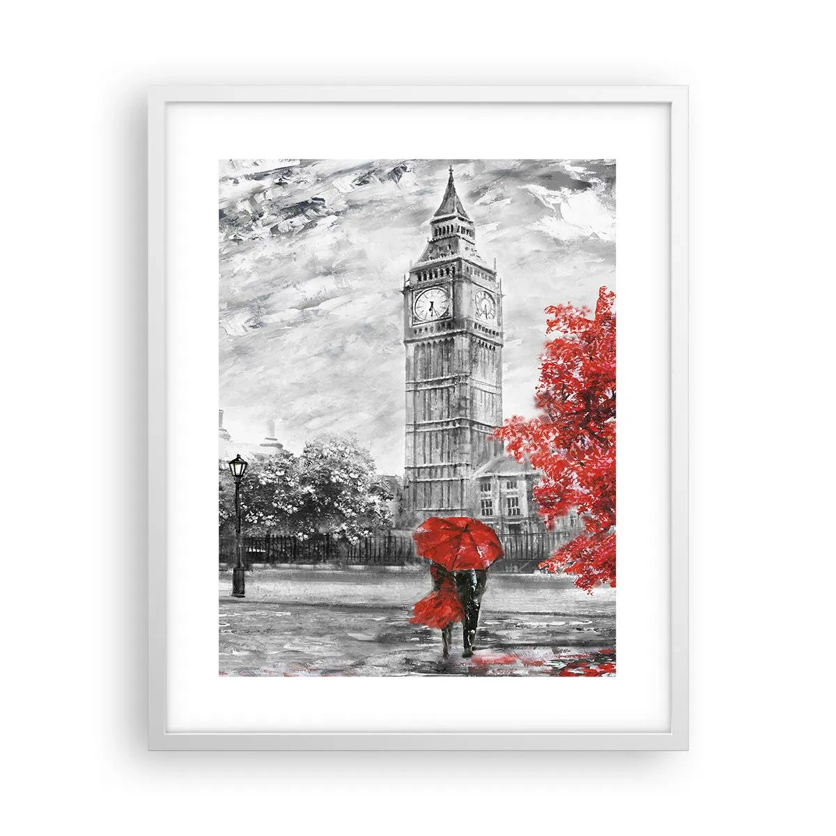 Plakat w białej ramie - Ekscytujący dzień - 40x50 cm