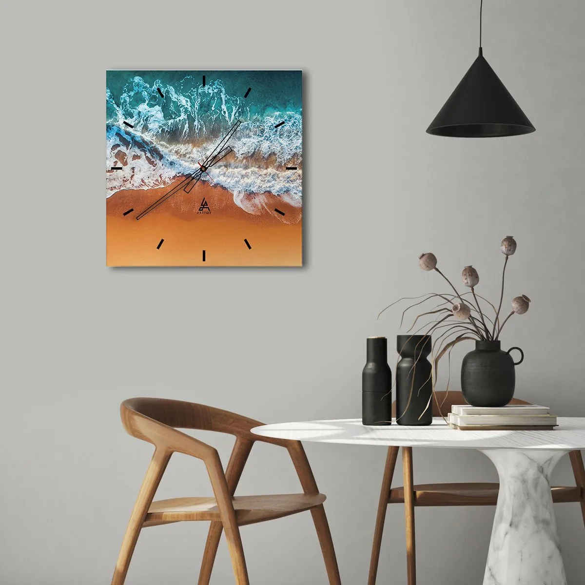 Zegar ścienny - Zawsze w parze - 30x30 cm