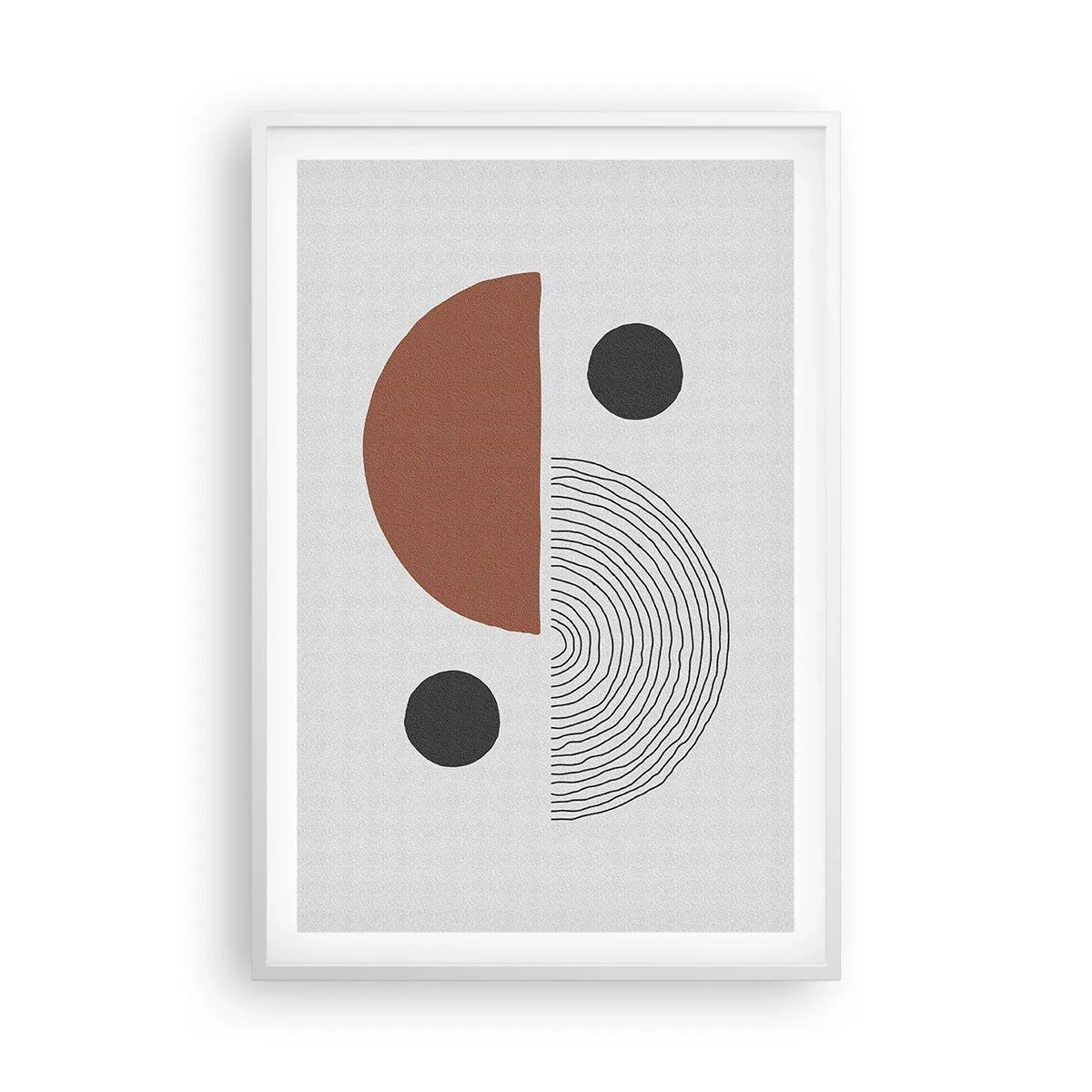 Plakat w białej ramie - Doskonałość koła - 61x91 cm