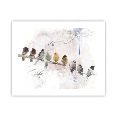 Plakat - Skrzydlate spotkanie - 50x40 cm