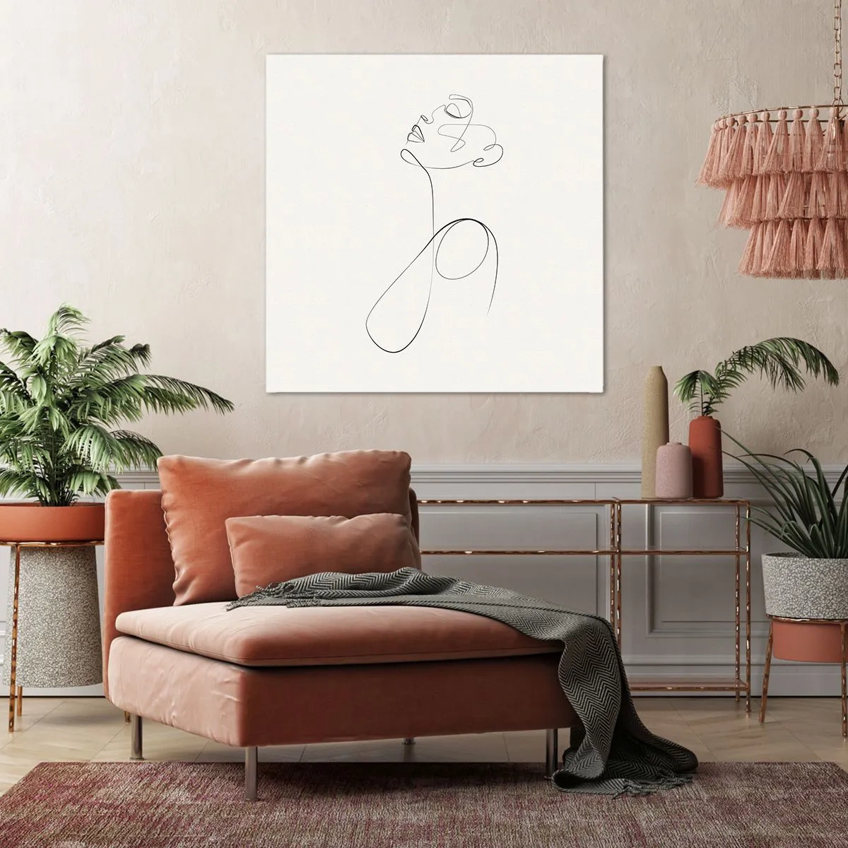 Obraz na płótnie - Zapętlona w marzeniach - 60x60 cm