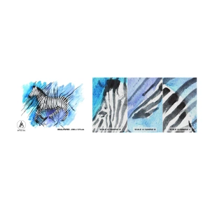Fototapeta Próbka Premium Canvas - Ukryta w paskach - Zwierzęta, Zebra, Afryka - 100x30 cm