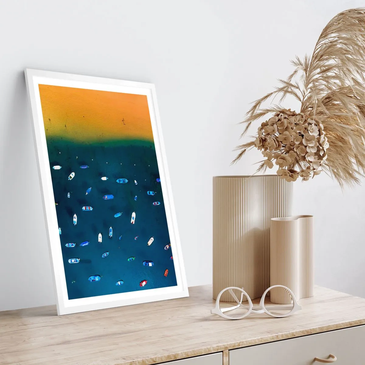 Plakat w białej ramie - Wakacyjna gra - 30x40 cm