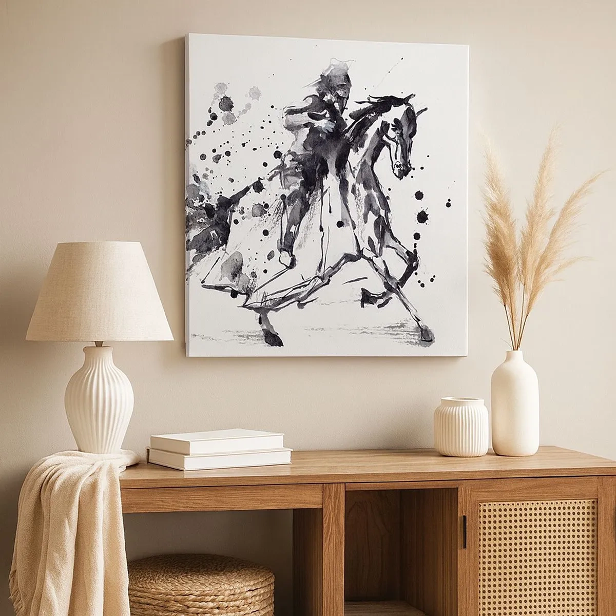 Obraz na płótnie - Czarny rycerz - 30x30 cm