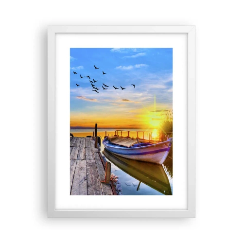 Plakat w białej ramie - Do widzenia, do jutra - 30x40 cm