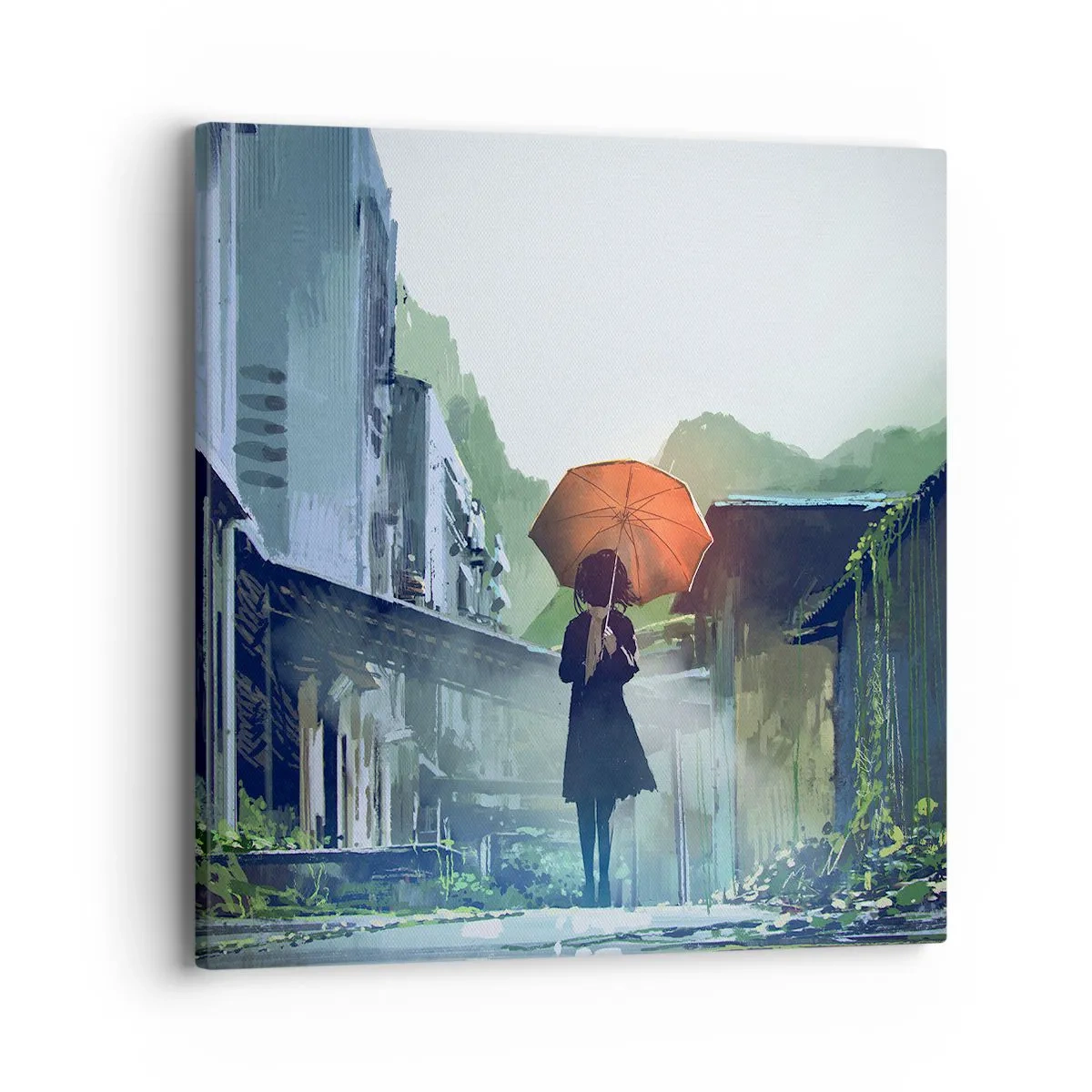 Obraz na płótnie - Ożywczy deszcz - 40x40 cm