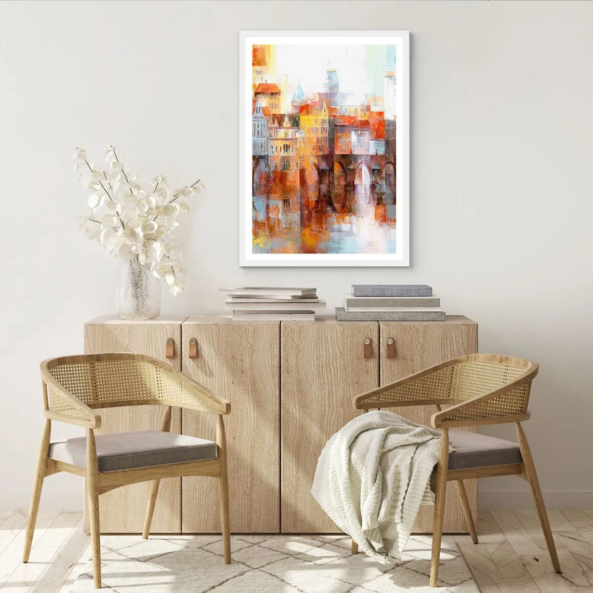 Plakat w białej ramie - Pod mostem też pięknie - 61x91 cm