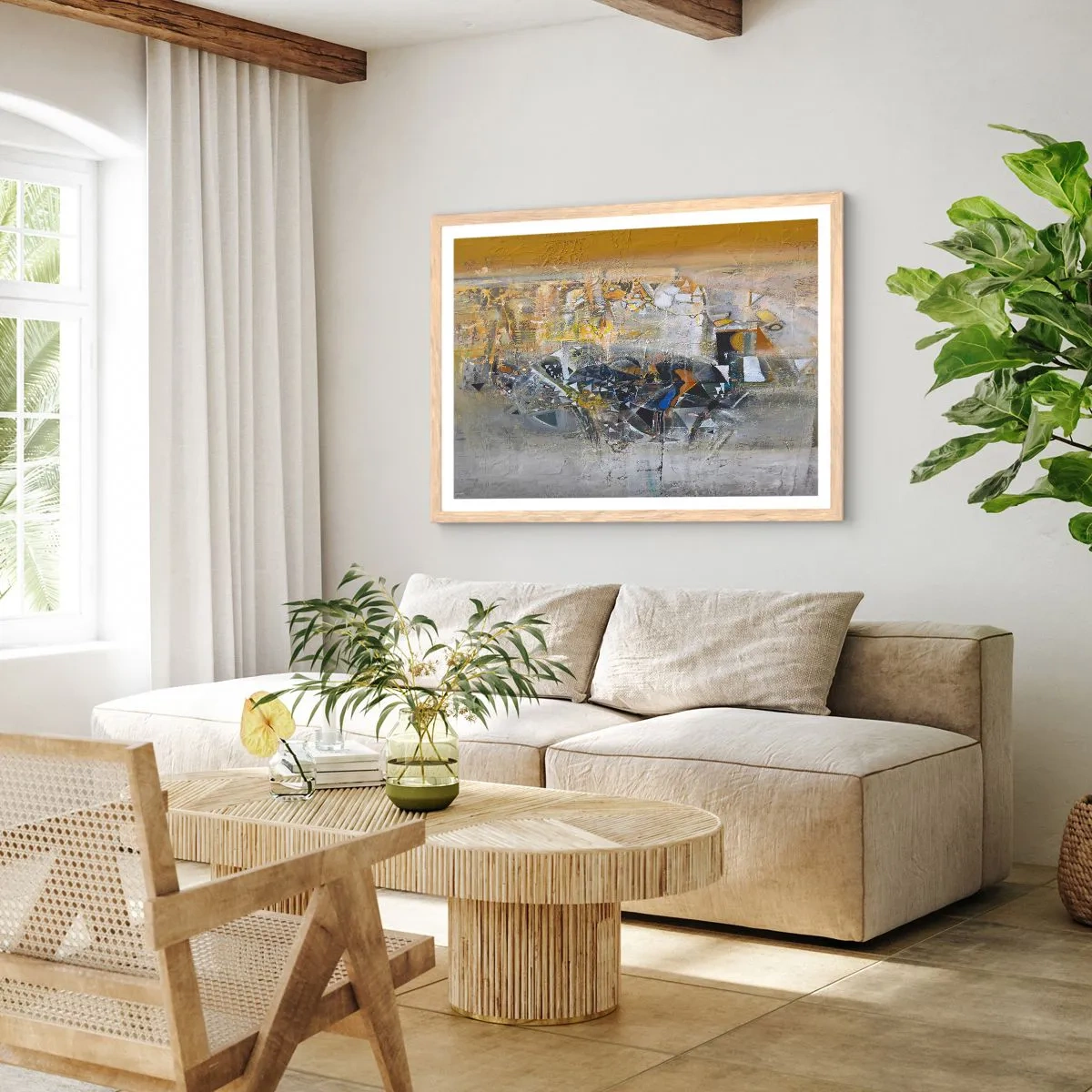 Plakat w ramie jasny dąb - Wszystko się poukłada - 100x70 cm