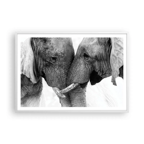 Plakat w białej ramie - Serdeczne wyznanie - 100x70 cm