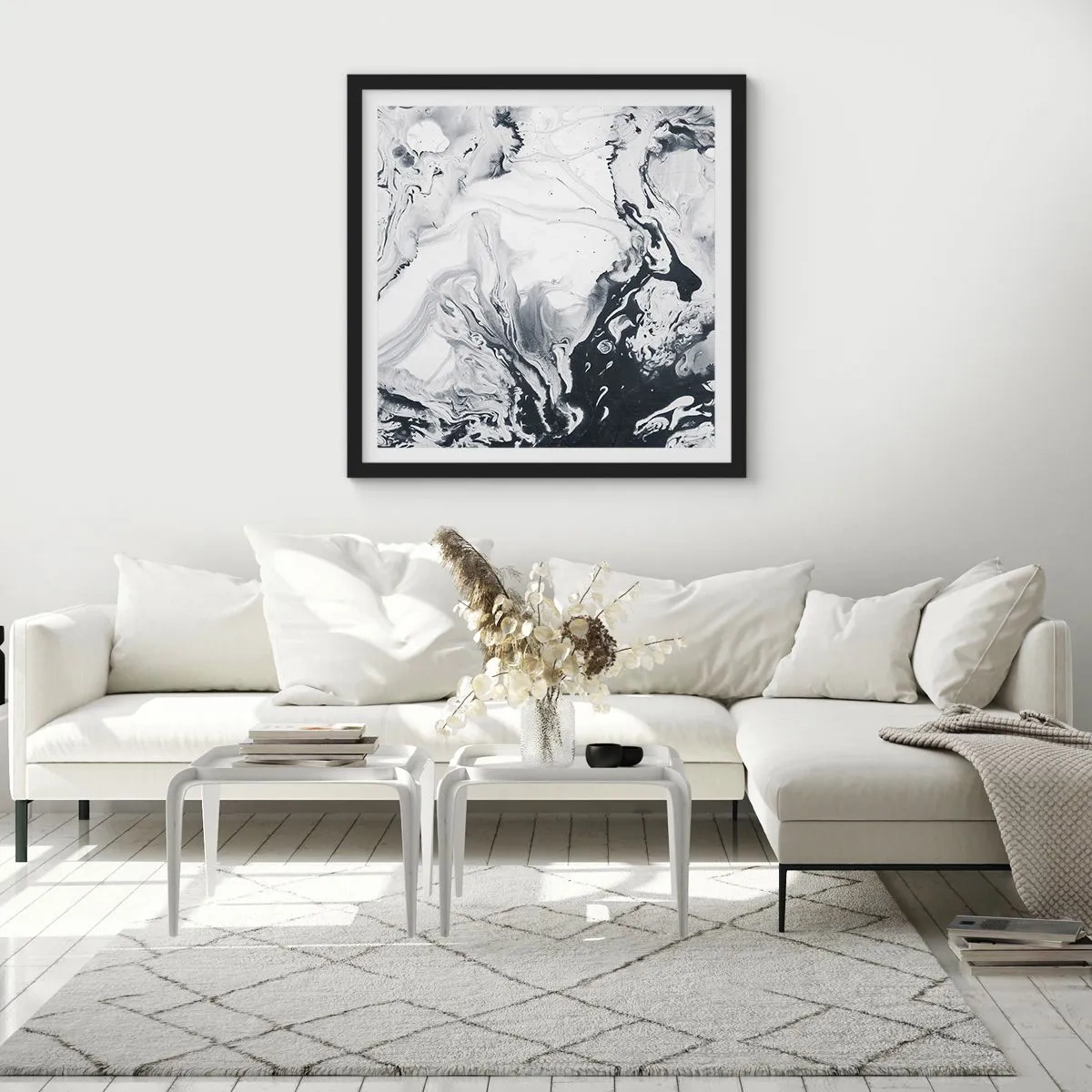 Plakat w czarnej ramie - Wnętrze Ziemi - 30x30 cm