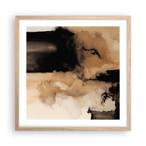 Plakat w ramie jasny dąb - Abstrakcja intrygująca - 50x50 cm