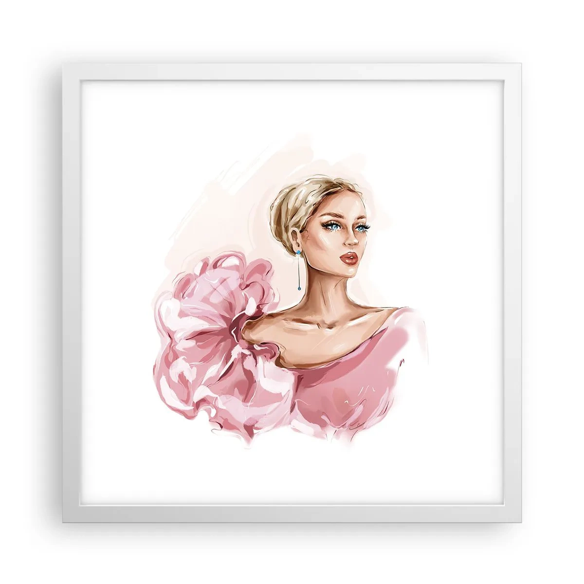 Plakat w białej ramie - Jak malowana… - 40x40 cm