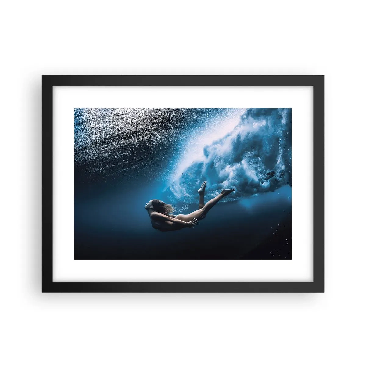 Plakat w czarnej ramie - Współczesna syrena - 40x30 cm