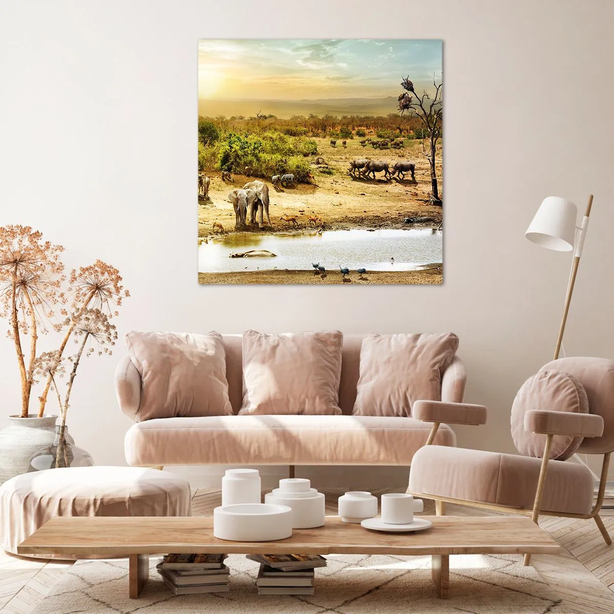 Obraz na płótnie - "Z Edenu zaś wypływała rzeka…" - 70x70 cm