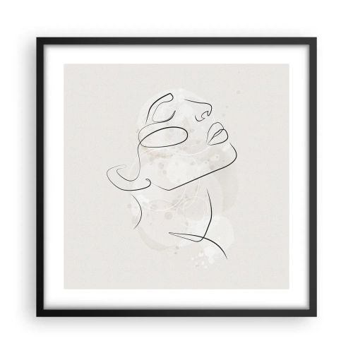 Plakat w czarnej ramie - Zarys marzenia - 50x50 cm