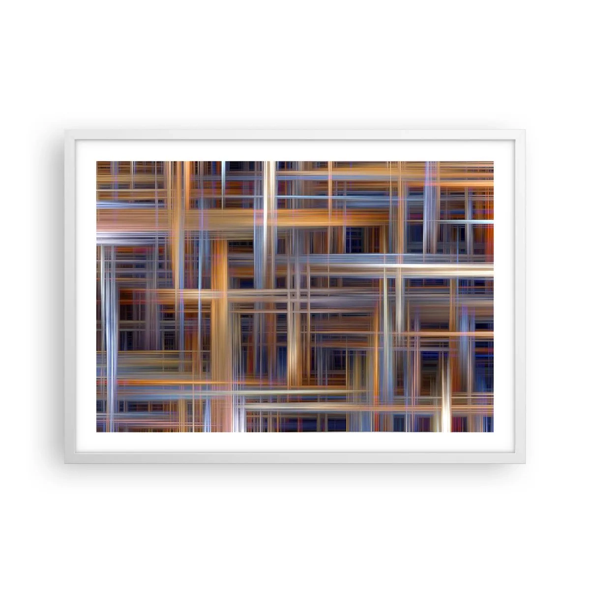 Plakat w białej ramie - Utkane ze światła - 70x50 cm