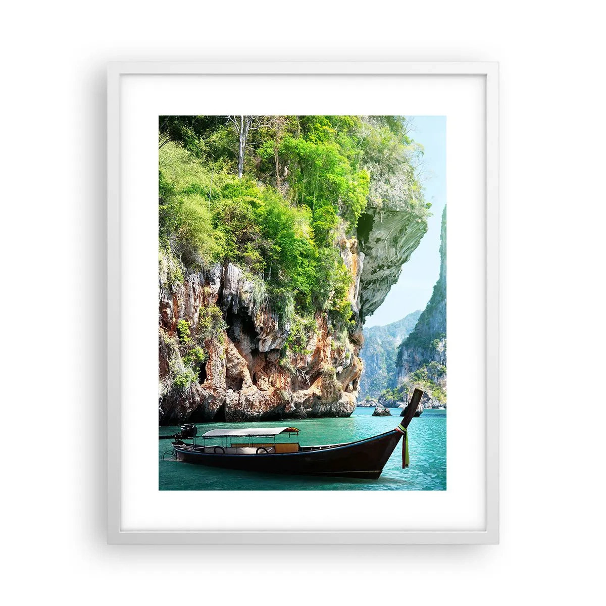 Plakat w białej ramie - Zaproszenie do egzotycznej podróży - 40x50 cm
